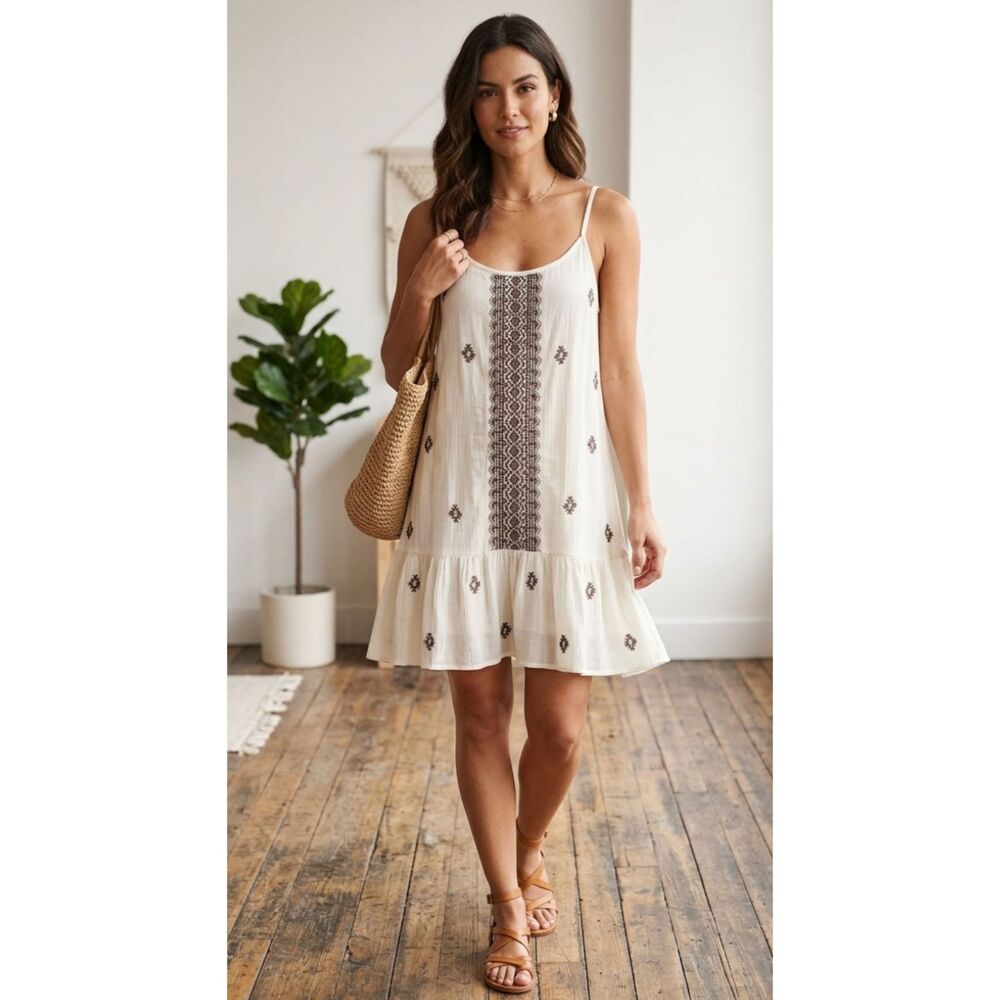 New Pure by Exist Flounce Slip Mini Dress Women's Size Small